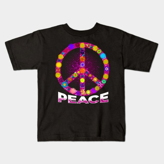 Peace Kids T-Shirt by Mila46